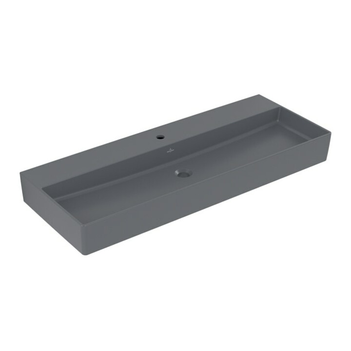 V&B Memento 2.0 Lavabo 120x47 cm, gs, robinet, sans trop-plein, graph. C+