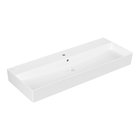 V&B Memento 2.0 Lavabo 120x47 cm, mit Hahnloch, mit Überlauf, blanc alpin C-plus