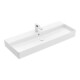 V&B Memento 2.0 Lavabo 120x47 cm, robinet, avec trop-plein, blanc mat C-plus-1