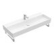 V&B Memento 2.0 Lavabo 120x47 cm, robinet, sans trop-plein, P noir C-plus-1