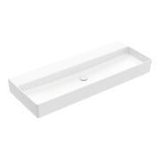 V&B Memento 2.0 Lavabo 120x47 cm, sans trop-plein, blanc alpin C-plus-3