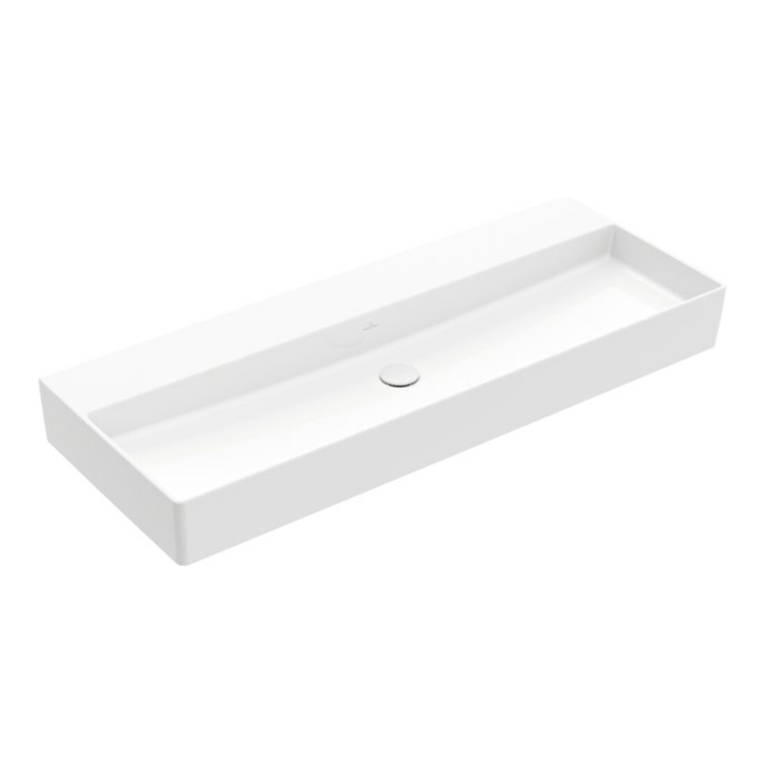 V&B Memento 2.0 Lavabo 120x47 cm, sans trop-plein, blanc alpin C-plus
