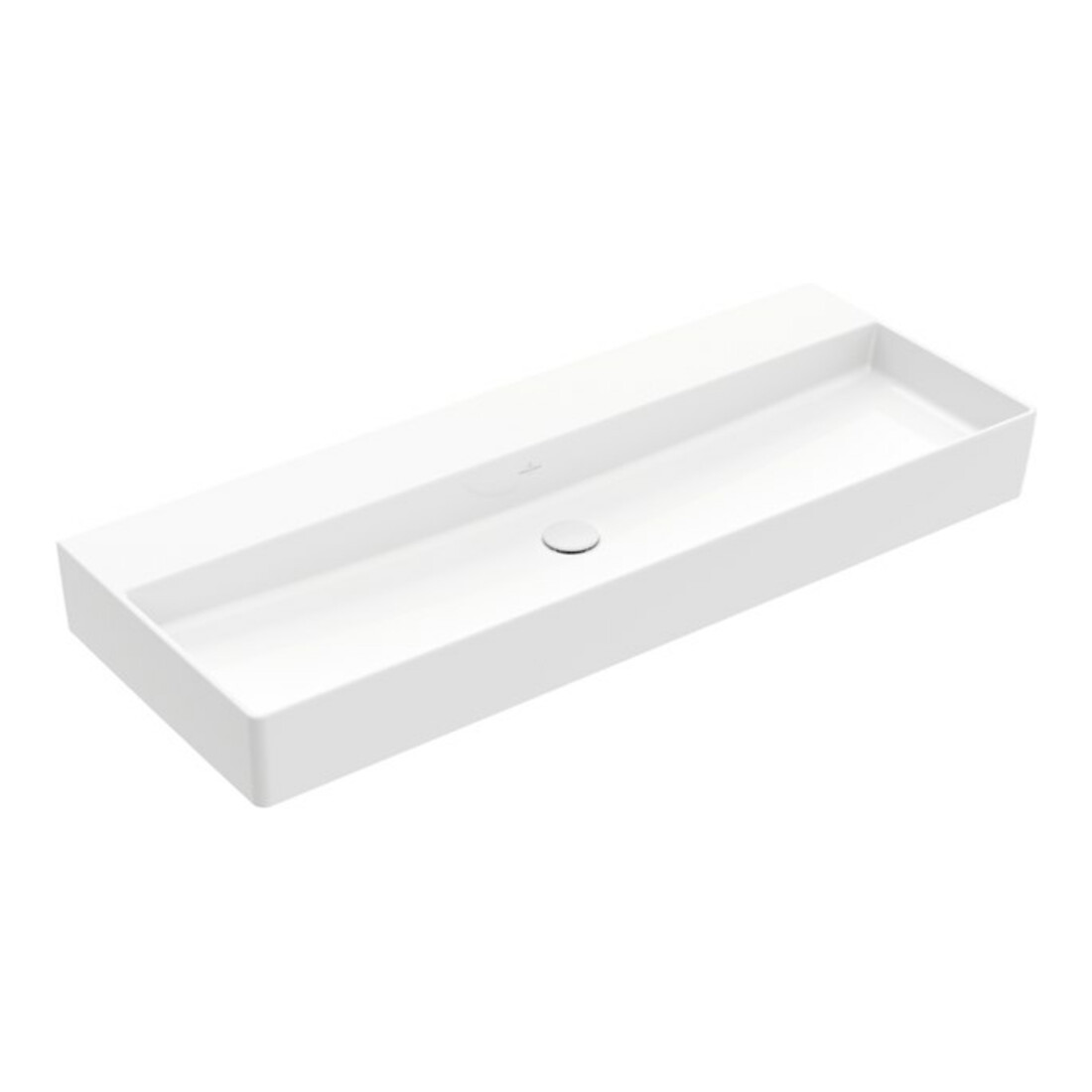 V&B Memento 2.0 Lavabo 120x47 cm, sans trop-plein, blanc alpin C-plus