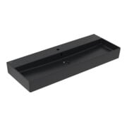 V&B Memento 2.0 Lavabo 120x47cm, mit Hahnloch, mit Überlauf, P black C-plus