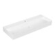 V&B Memento 2.0 Lavabo 120x47cm, robinetterie, sans trop-plein, blanc alpin