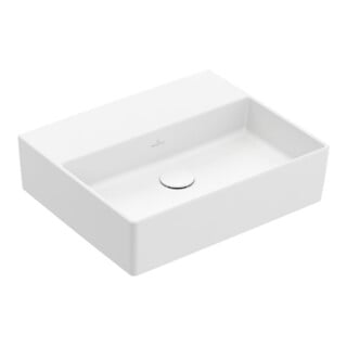 V&B Memento 2.0 Lavabo 50x42 cm, fermé, sans trop-plein, blanc brillant C-plus