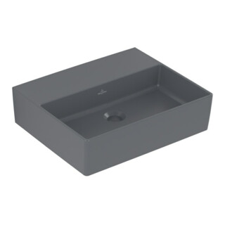 V&B Memento 2.0 Lavabo 50x42 cm, fermé, sans trop-plein, graph. C-plus