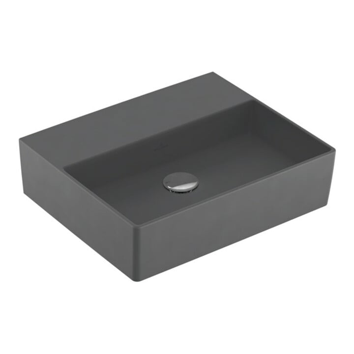 V&B Memento 2.0 Lavabo 50x42 cm, fermé, sans trop-plein, graph. C-plus
