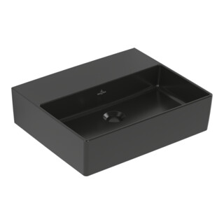 V&B Memento 2.0 lavabo 50x42 cm, fermé, sans trop-plein, P black C-plus
