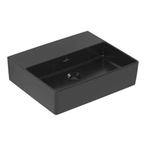 V&B Memento 2.0 lavabo 50x42 cm, fermé, sans trop-plein, P black C-plus