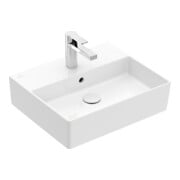 V&B Memento 2.0 Lavabo 50x42 cm, mit Hahnloch, mit Überlauf, alpinweiß