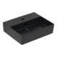 V&B Memento 2.0 Lavabo 50x42 cm, robinet, avec trop-plein, noir pur C-plus-1