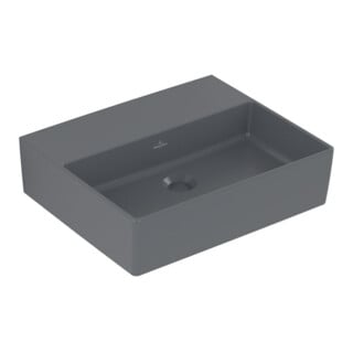 V&B Memento 2.0 lavabo 50x42 cm, sans trop-plein, graphite C-plus