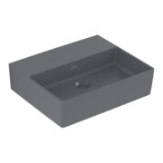 V&B Memento 2.0 lavabo 50x42 cm, sans trop-plein, graphite C-plus