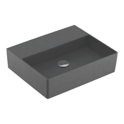 V&B Memento 2.0 lavabo 50x42 cm, sans trop-plein, graphite C-plus