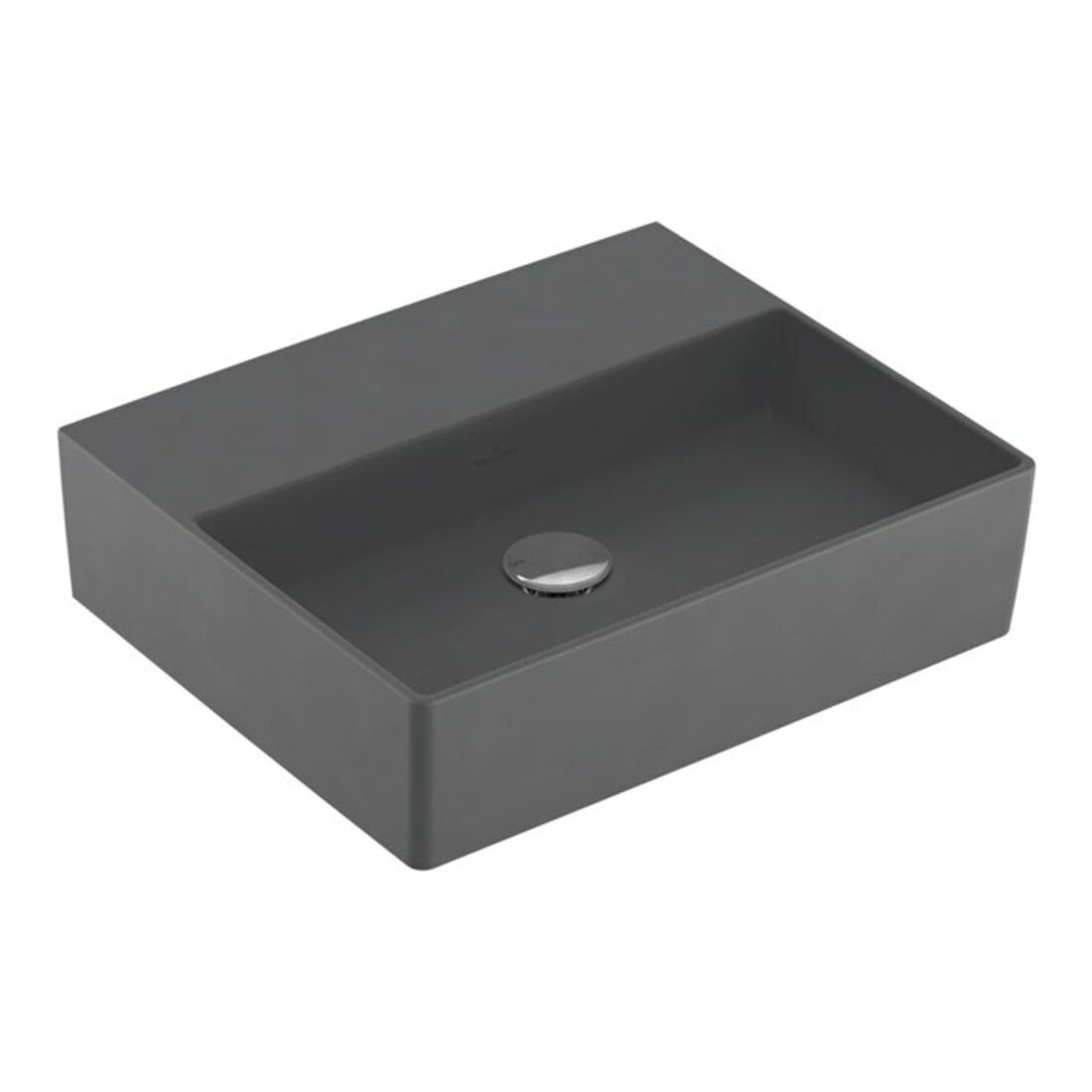 V&B Memento 2.0 lavabo 50x42 cm, sans trop-plein, graphite C-plus