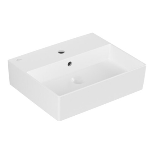 V&B Memento 2.0 Lavabo 50x42cm, robinet, avec trop-plein, blanc mat C-plus