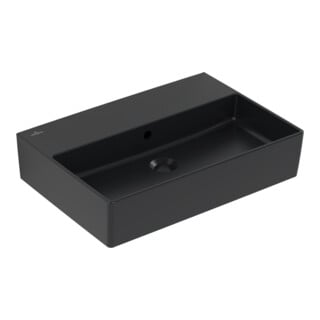 V&B Memento 2.0 Lavabo 60x42 cm, fermé, avec trop-plein, P black C-plus