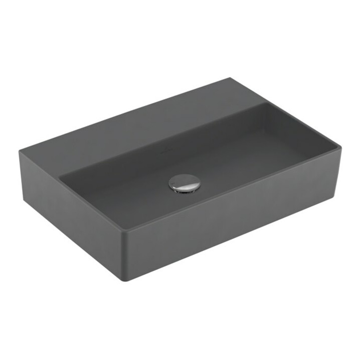 V&B Memento 2.0 lavabo 60x42 cm, fermé, sans trop-plein, graph. C-plus