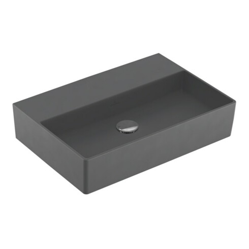 V&B Memento 2.0 lavabo 60x42 cm, fermé, sans trop-plein, graph. C-plus