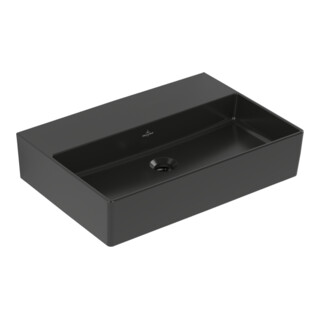 V&B Memento 2.0 lavabo 60x42 cm, fermé, sans trop-plein, P black C-plus