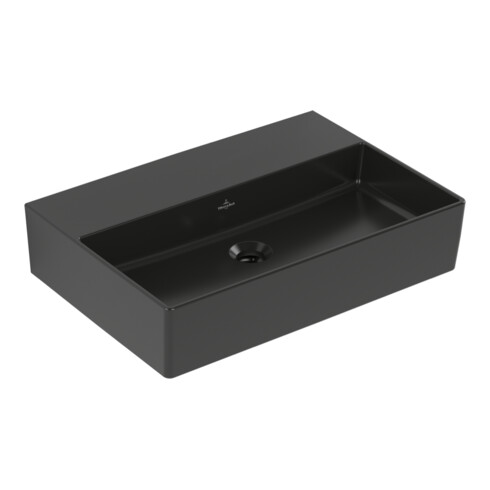 V&B Memento 2.0 lavabo 60x42 cm, fermé, sans trop-plein, P black C-plus