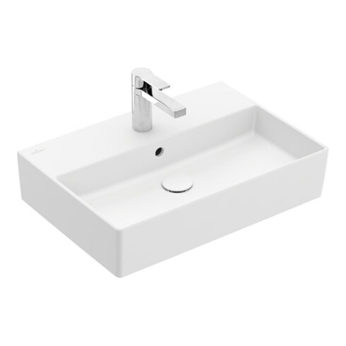 V&B Memento 2.0 Lavabo 60x42 cm, gs, mit Hahnloch, mit Überlauf, blanc mat C+