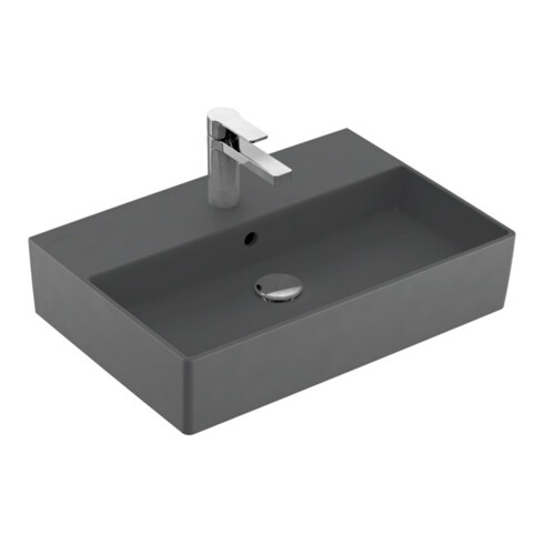 V&B Memento 2.0 Lavabo 60x42 cm, gs, robinet, avec trop-plein, graph. C+