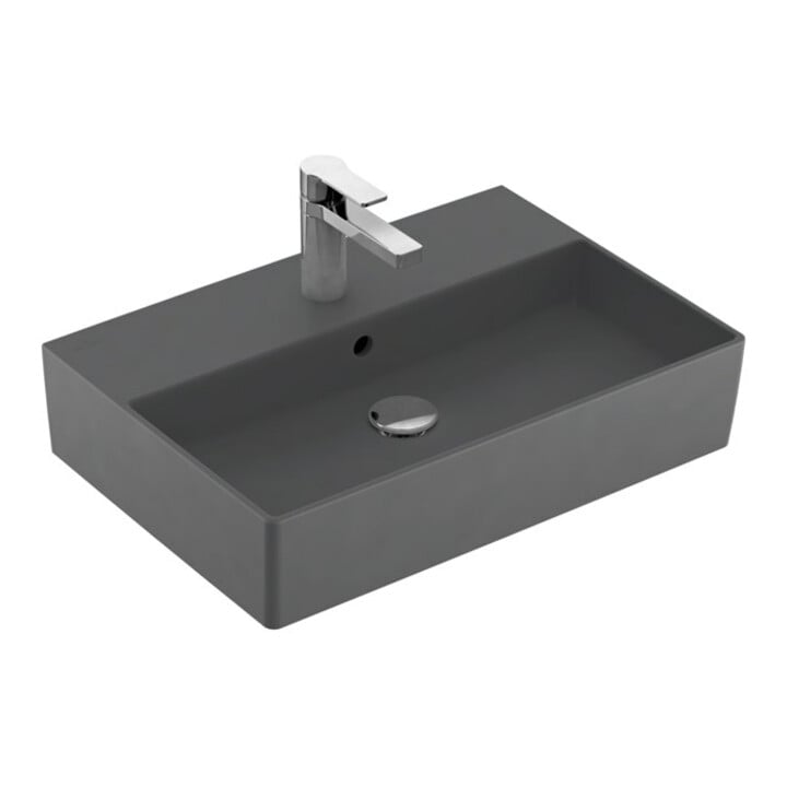 V&B Memento 2.0 Lavabo 60x42 cm, gs, robinet, avec trop-plein, graph. C+