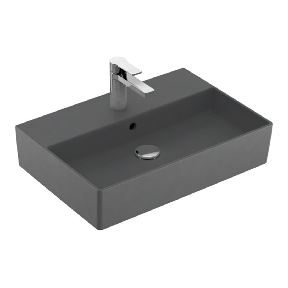 V&B Memento 2.0 Lavabo 60x42 cm, gs, robinet, avec trop-plein, graph. C+