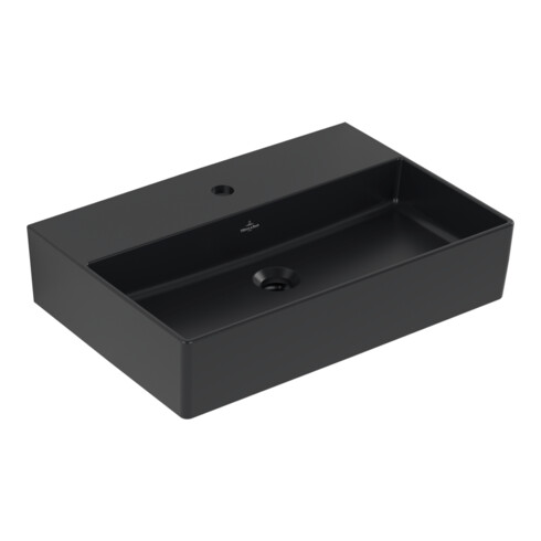 V&B Memento 2.0 lavabo 60x42 cm, gs, robinet, sans trop-plein, bleu P C+