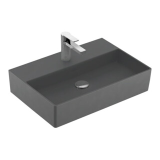 V&B Memento 2.0 Lavabo 60x42 cm, gs, robinet, sans trop-plein, graph. C+
