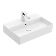 V&B Memento 2.0 Lavabo 60x42 cm, robinet, avec trop-plein, blanc brillant C-plus