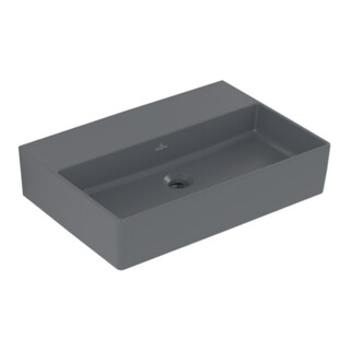 V&B Memento 2.0 Lavabo 60x42 cm, sans trop-plein, graphite C-plus