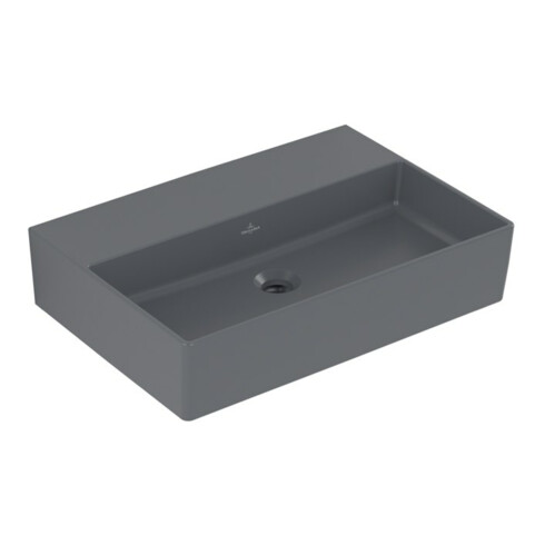 V&B Memento 2.0 Lavabo 60x42 cm, sans trop-plein, graphite C-plus