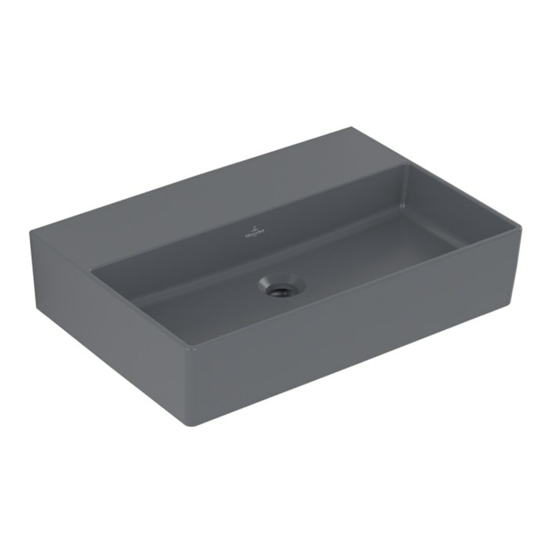V&B Memento 2.0 Lavabo 60x42 cm, sans trop-plein, graphite C-plus