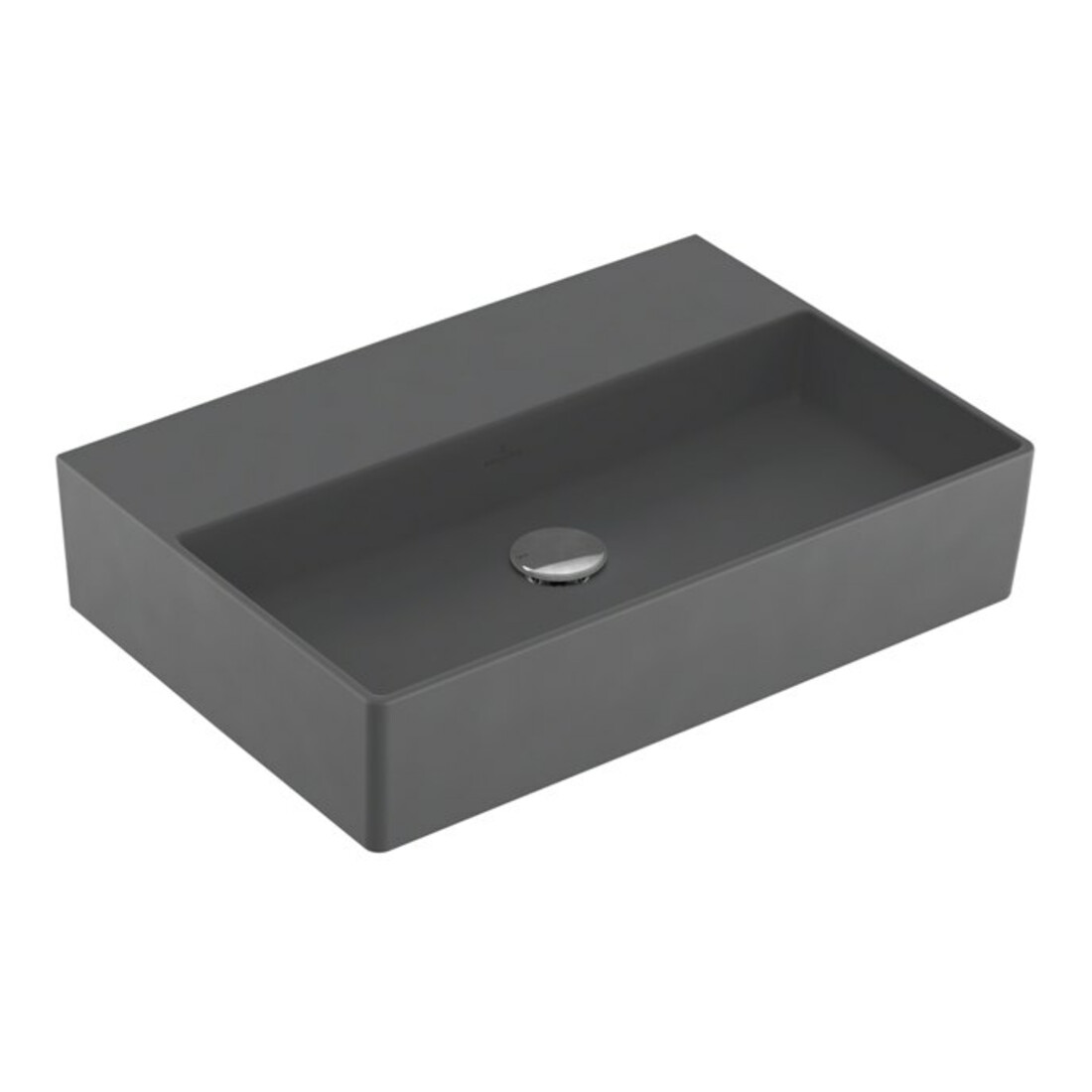 V&B Memento 2.0 Lavabo 60x42 cm, sans trop-plein, graphite C-plus