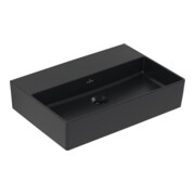 V&B Memento 2.0 Lavabo 60x42 cm, sans trop-plein, pure black C-plus