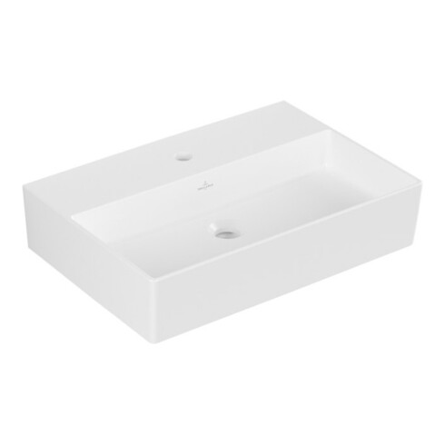 V&B Memento 2.0 Lavabo 60x42cm, gs, robinet, sans trop-plein, blanc brillant C+