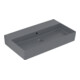 V&B Memento 2.0 Lavabo 80x47 cm, fermé, avec trop-plein, graphite C-plus-1