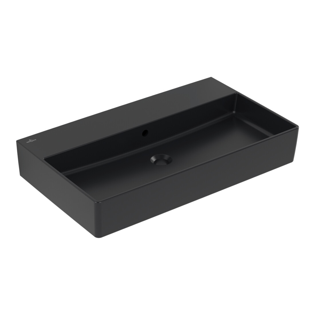 V&B Memento 2.0 Lavabo 80x47 cm, fermé, avec trop-plein, P black C-plus