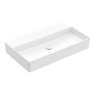 V&B Memento 2.0 Lavabo 80x47 cm, fermé, sans trop-plein, blanc alpin