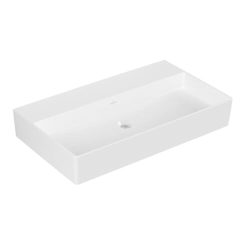 V&B Memento 2.0 Lavabo 80x47 cm, fermé, sans trop-plein, blanc alpin