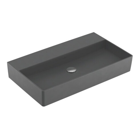 V&B Memento 2.0 Lavabo 80x47 cm, fermé, sans trop-plein, graph. C-plus