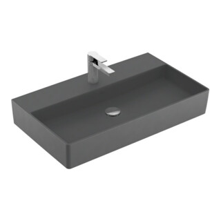 V&B Memento 2.0 lavabo 80x47 cm, gs, mit Hahnloch, ohne Überlauf, graph. C+