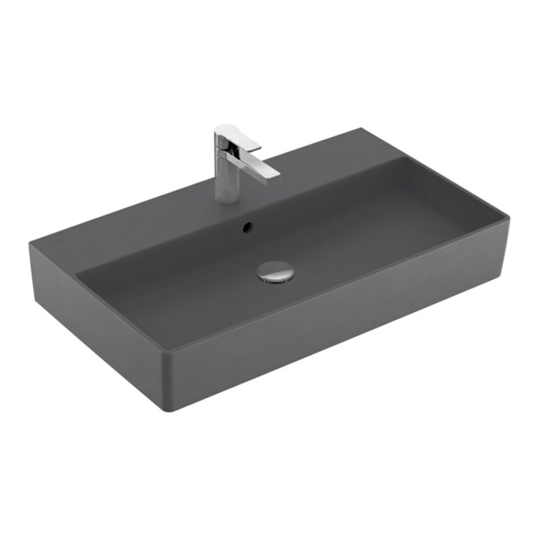 V&B Memento 2.0 Lavabo 80x47 cm, gs, robinet, avec trop-plein, graph. C+
