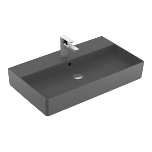 V&B Memento 2.0 Lavabo 80x47 cm, gs, robinet, avec trop-plein, graph. C+