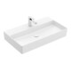 V&B Memento 2.0 Lavabo 80x47 cm, gs, robinet, sans trop-plein, blanc mat C+-3