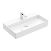 V&B Memento 2.0 Lavabo 80x47 cm, robinet, sans trop-plein, blanc alpin