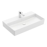 V&B Memento 2.0 Lavabo 80x47 cm, robinet, sans trop-plein, blanc mat C-plus-3